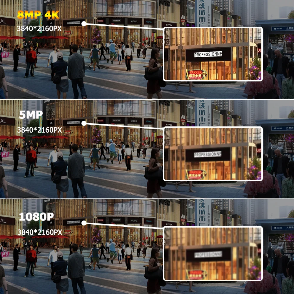 Simicam-4K 보안 카메라 시스템, H.265 8CH NVR PoE 스마트 AI, 20M 케이블 8MP 슈퍼 컬러 풀 나이트 비전 오디오 방수