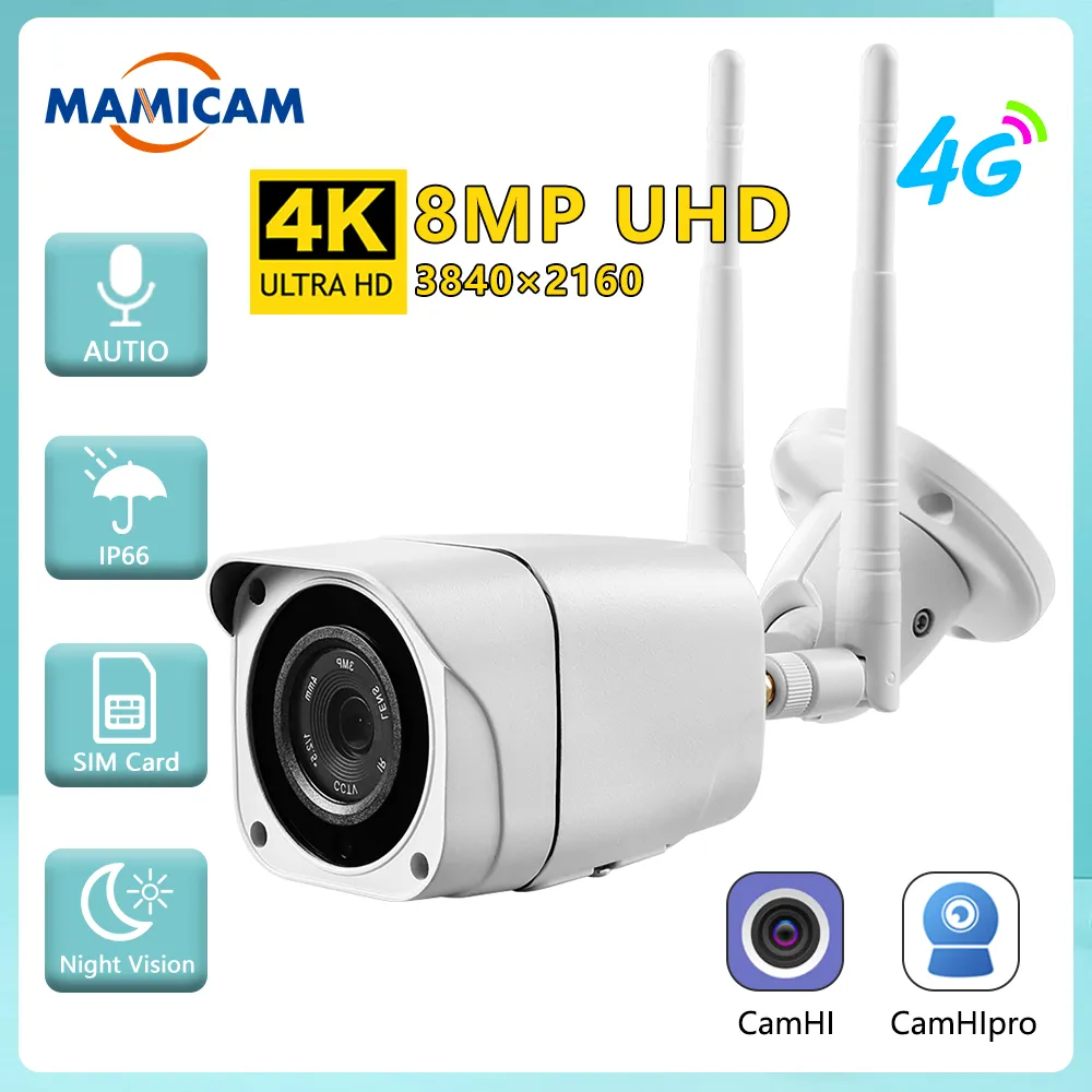 보안 카메라, 4K/ 8MP, 3G 4G 심카드, 와이파이 감시 비디오 카메라, 야외 야간 투시경, IP66 Camhi title=보안 카메라, 4K/ 8MP, 3G 4G 심카드, 와이파이 감시 비디오 카메라, 야외 야간 투시경, IP66 Camhi 