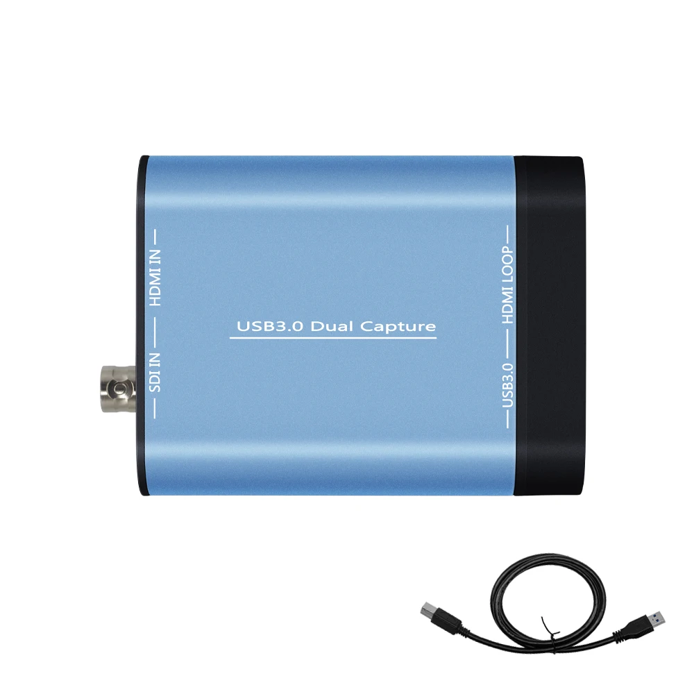 USB3.0 60FPS 듀얼 SDI HDMI 비디오 캡처 카드 박스 FPGA 그래버 동글 게임 스트리밍 장비 라이브 브로드 캐스트 1080P OBS vMix