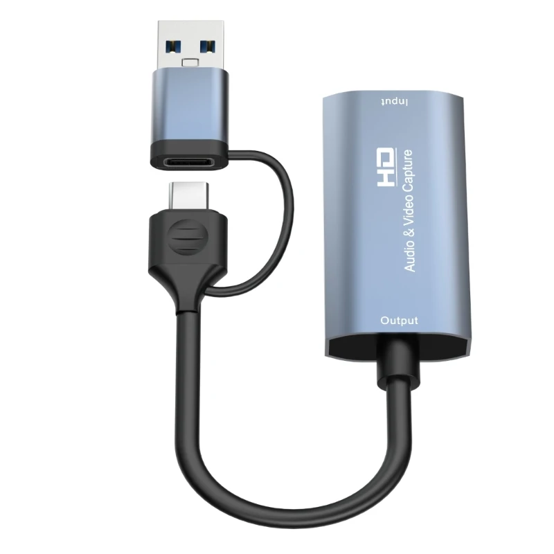 Nku 4K 비디오 캡처 카드, HD 소스-USB/C 타입 비디오 그래버 녹음기 케이블, PC 컴퓨터 카메라 라이브 스트리밍 게임용