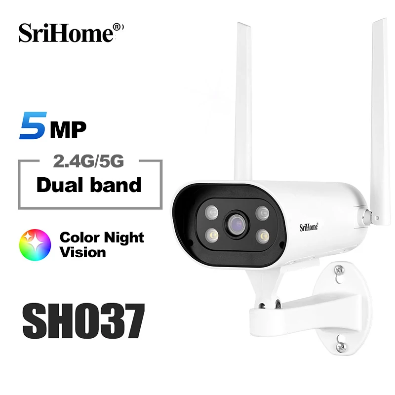 SriHome 사람 감지 오디오 P2P 보안 비디오 감시 카메라, 야외 카메라, SH037 5MP PTZ IP 카메라, 5G WiFi title=SriHome 사람 감지 오디오 P2P 보안 비디오 감시 카메라, 야외 카메라, SH037 5MP PTZ IP 카메라, 5G WiFi 