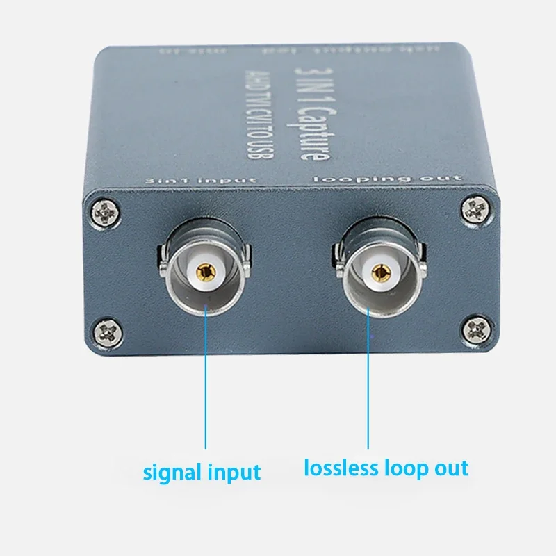3 in 1 AHD to USB 3.0 비디오 캡처 카드, 1080P HD 60fps 캡처 카드, 비디오 레코드 TVI CVI 비디오 카드, 지지대 루프 아웃