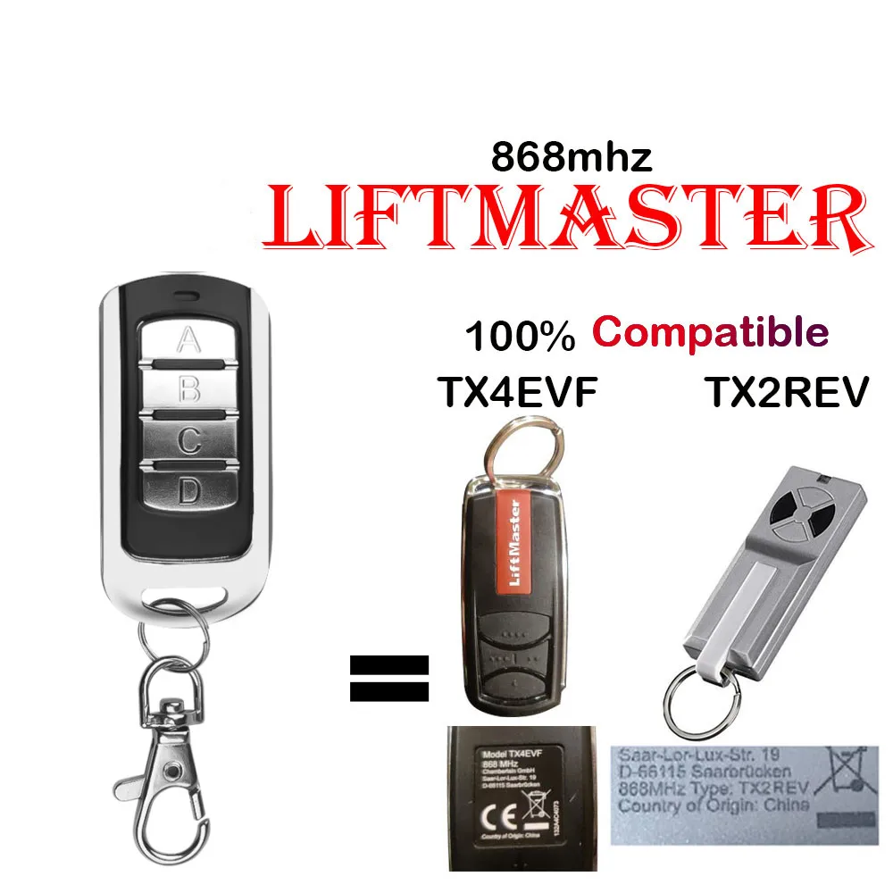 리모컨 차고 문짝 오프너 키, TX2REV TX4EVF, 868MHz, TX4RUNI ML510EV ML700EV ML1000E, 신제품