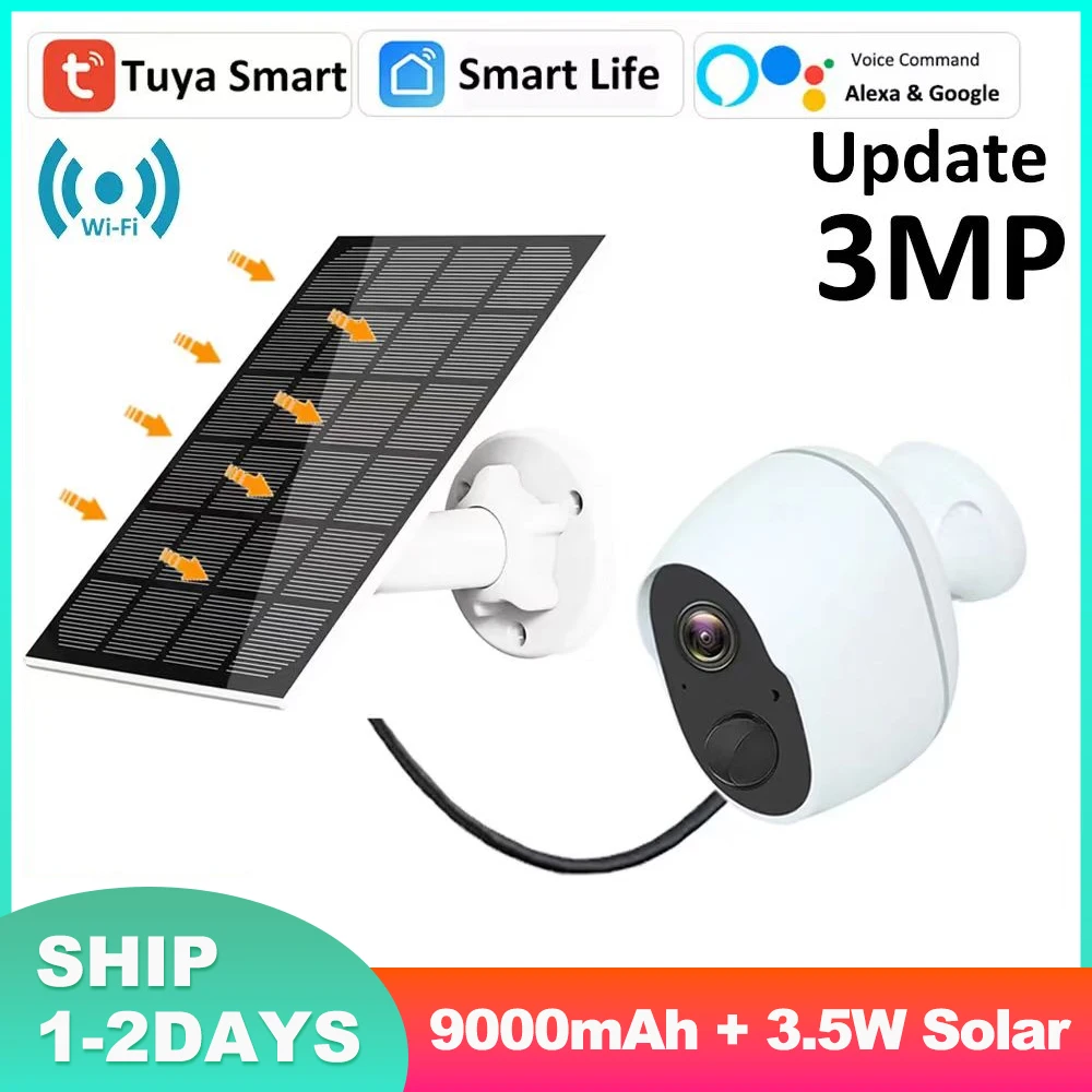 Tuya Smart Home Outdoor Security Rehent 3MP 9000mAh 배터리 태양 전지 패널 Wi -Fi 감시 카메라 보호 무선 CCTV 카메라 title=Tuya Smart Home Outdoor Security Rehent 3MP 9000mAh 배터리 태양 전지 패널 Wi -Fi 감시 카메라 보호 무선 CCTV 카메라 