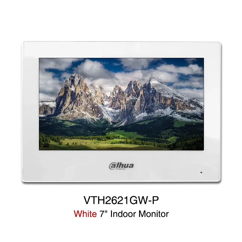Dahua 오리지널 다국어 비디오 인터콤 스크린 IP 카메라, 실내 모니터 초인종 VTO 시스템, H.265 PoE P2P VTH2621GW-P, 7 인치