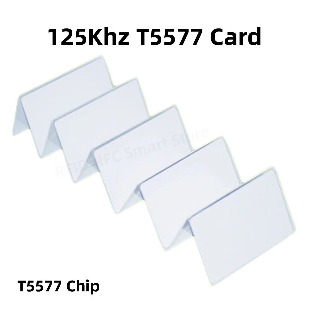 재기록 가능 EM ID 키 카드, RFID 태그 키링 카드, 근접 토큰 액세스 복제, LF 125Khz, T5577, 125Khz, 10PCs