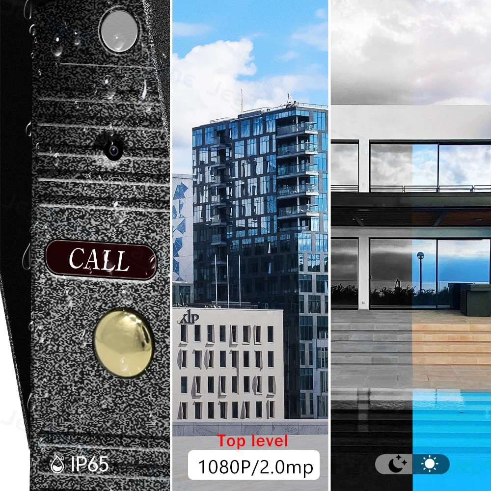 Jeatone 와이파이 비디오 인터콤, 투야 무선 리모컨 시스템, 다국어 실내 인터콤, 개인 주택, 7 인치, 1080P