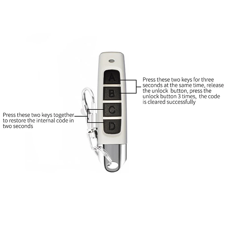 원격 제어 자동 게이트 도어 오프너, 코드 차고 게이트 도어 오프너, 원격 제어 복제기, 코드 복제, 자동차 키, 433MHZ