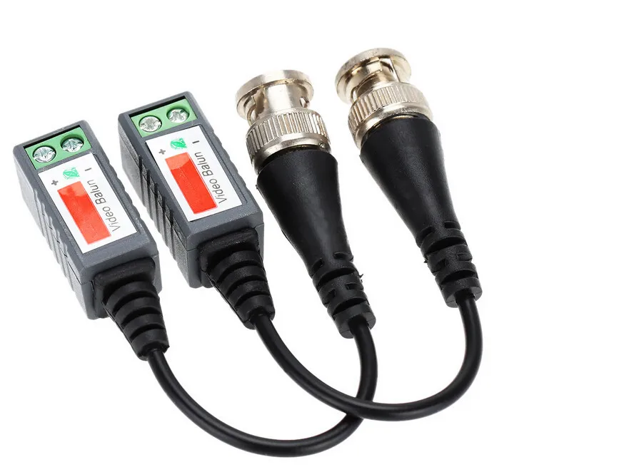 10pcs ABS 플라스틱 CCTV 비디오 Balun CCTV 액세서리 수동 트랜시버 2000ft 거리 UTP Balun BNC 케이블 CAT5 케이블