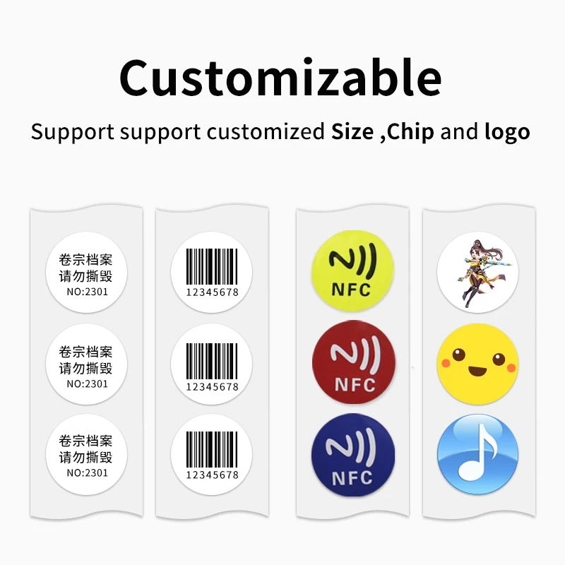 NFC 스티커 프로토콜 ISO14443A 13.56MHz Ntag 213 범용 라벨 RFID 태그, 개인 자동화 바로 가기 공유, 20 개
