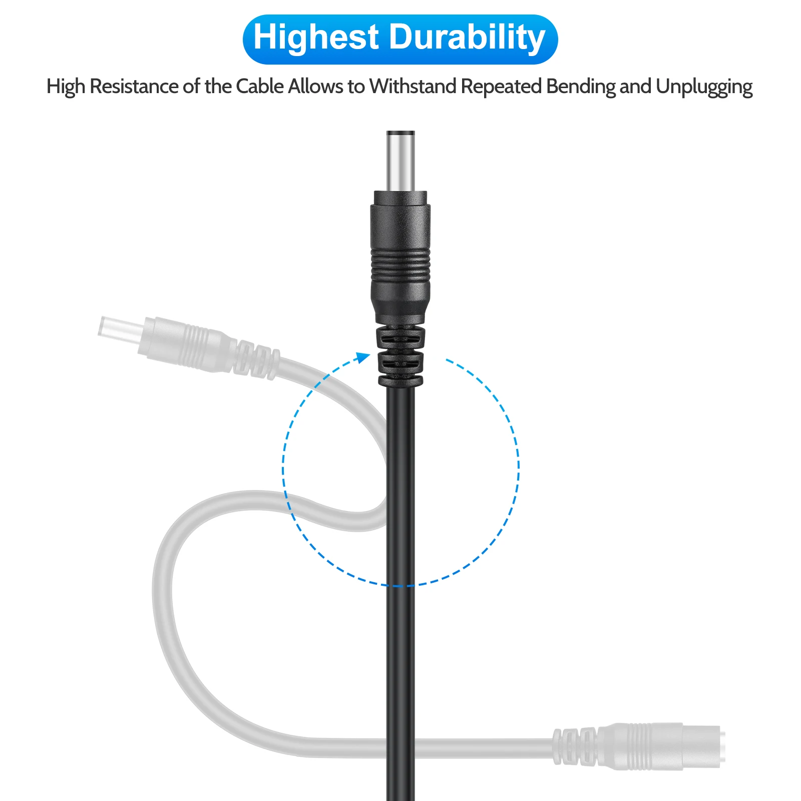 TinoSec-10m 카메라 전원 케이블, DC12V 수-암 카메라 전원 어댑터 연장 케이블, 감시 WiFi IP 카메라 라우터용