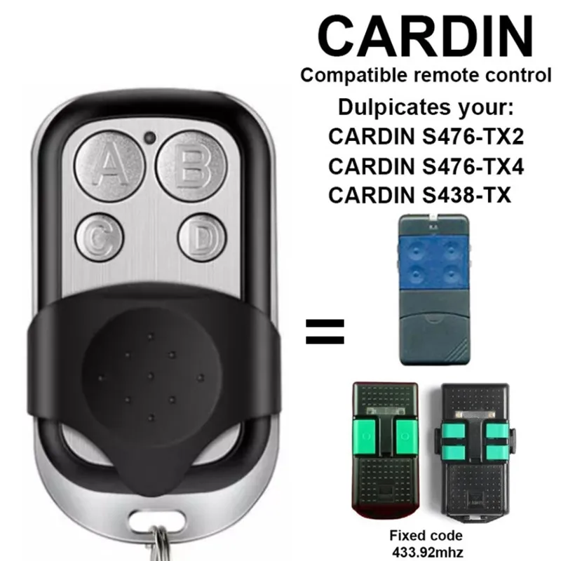 CARDIN 차고 문 오프너 원격 제어, S476 TX2 TX4 433MHz 복사기 433.92 MHz title=CARDIN 차고 문 오프너 원격 제어, S476 TX2 TX4 433MHz 복사기 433.92 MHz 