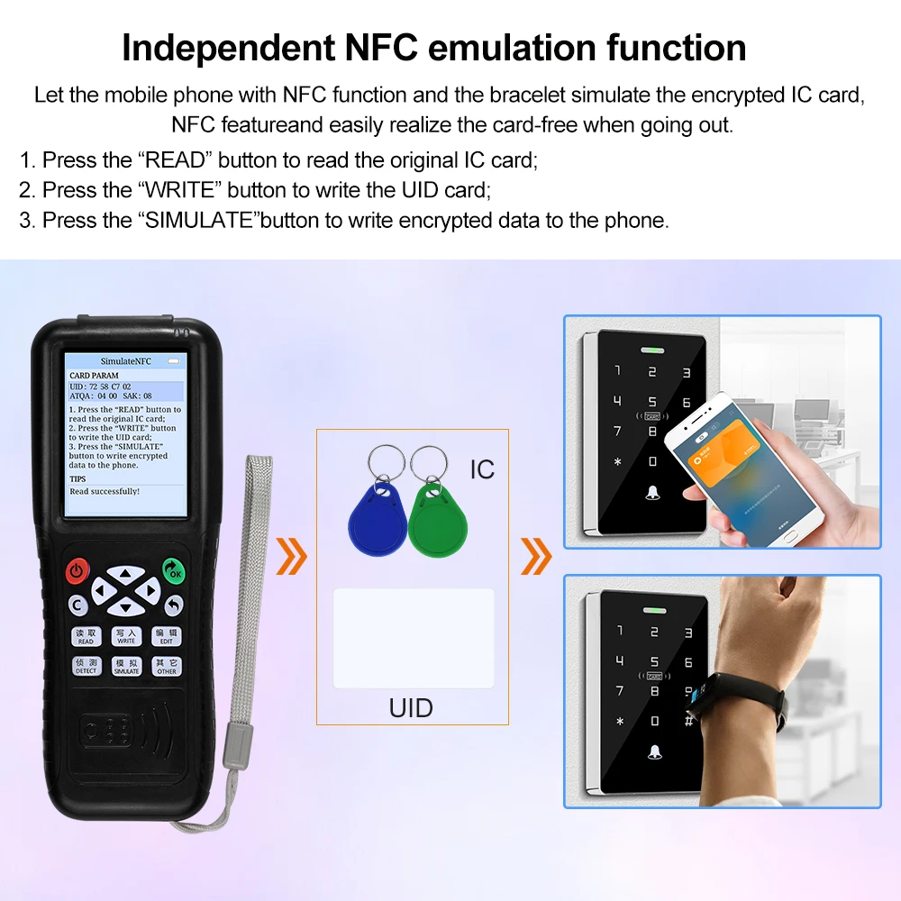 YiToo 2023 RFID 리더 라이터, 키 카드 프로그래머 디코더, 복사기 NFC 복사기, 무료 소프트웨어 모바일 앱 디코딩, 새 버전