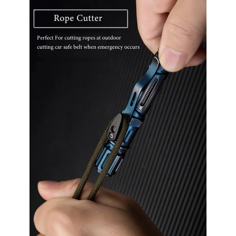 7In1 야외 생존 전술 펜 다기능 자기 방어, 비상 Led 조명 휘슬 유리 차단기 포함