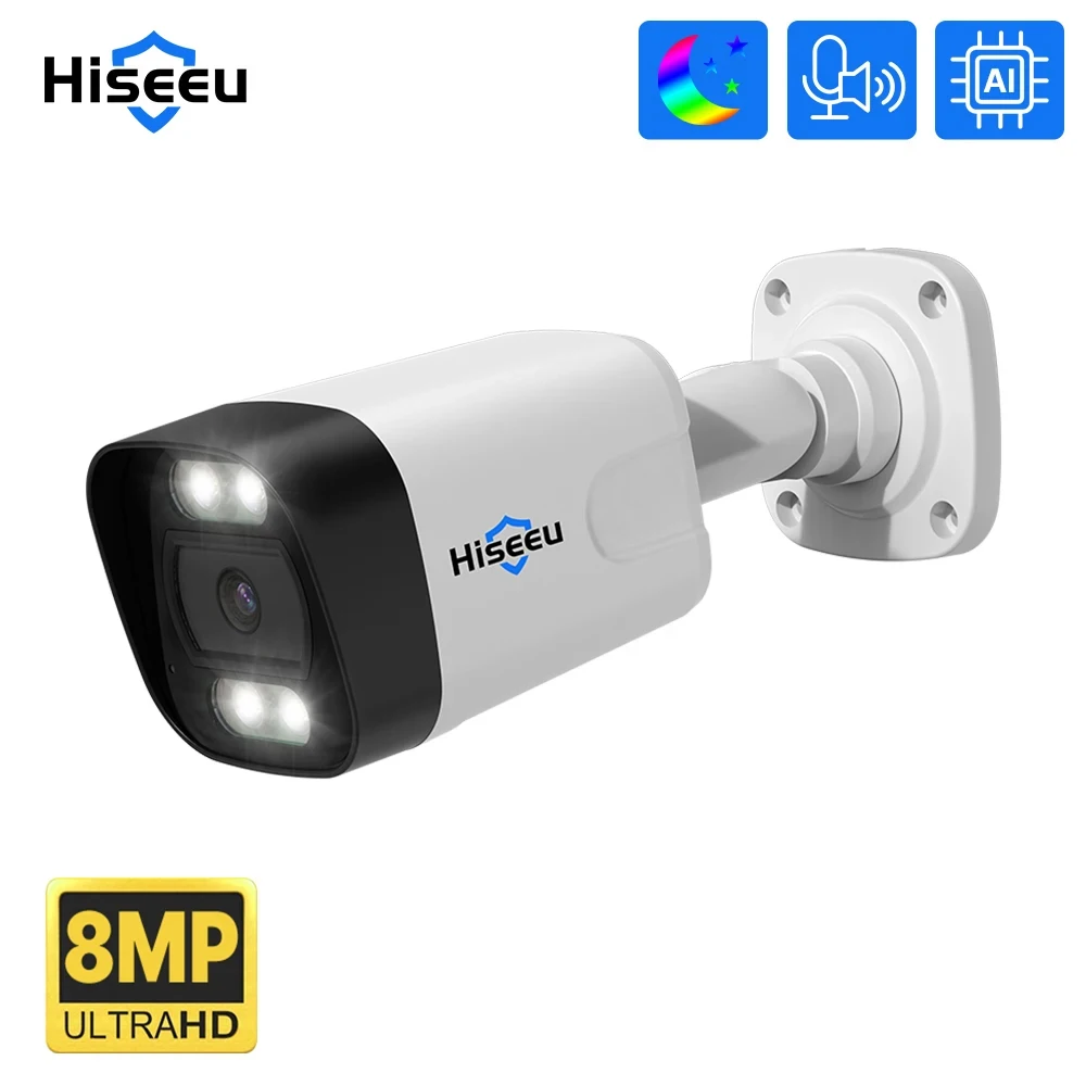 야외 방수 CCTV 불릿 카메라, 4K 8MP 5MP POE IP 카메라, P2P 모션 감지, PoE NVR 48V Hiseeu title=야외 방수 CCTV 불릿 카메라, 4K 8MP 5MP POE IP 카메라, P2P 모션 감지, PoE NVR 48V Hiseeu 