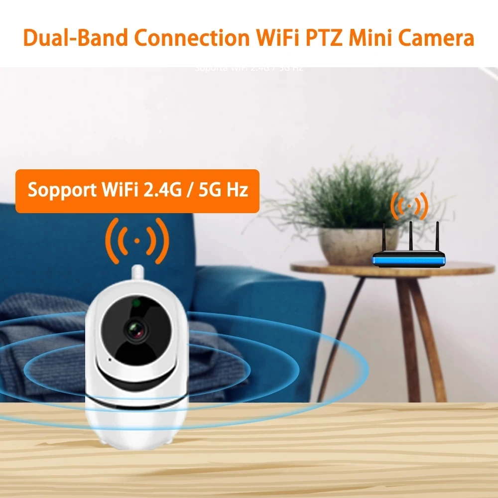 YI IoT-5Ghz 2.4Ghz WiFi IP 카메라, 3MP 실내 미니 PTZ 카메라 비디오 CCTV 감시 홈 보안 야간 Ai 지능형