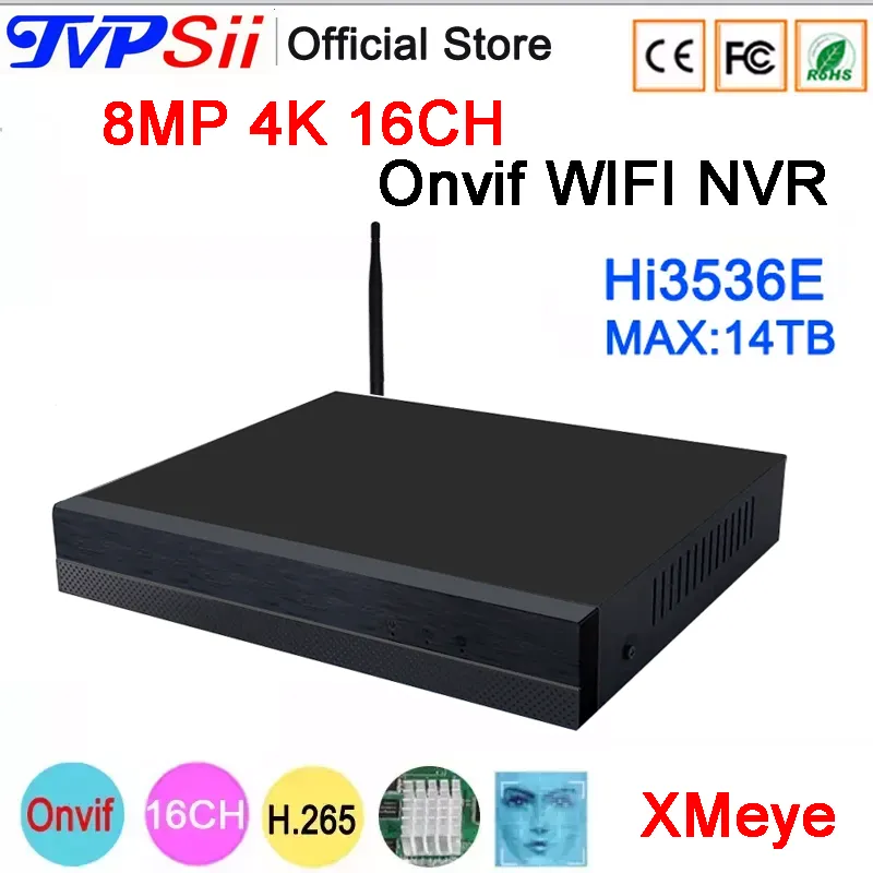 Hi3536E Xmeye 오디오 비디오 레코더, H.265 + 8MP, 4K 16CH, 16 채널 얼굴 감지, Onvif 와이파이 CCTV DVR NVR 감시 title=Hi3536E Xmeye 오디오 비디오 레코더, H.265 + 8MP, 4K 16CH, 16 채널 얼굴 감지, Onvif 와이파이 CCTV DVR NVR 감시 