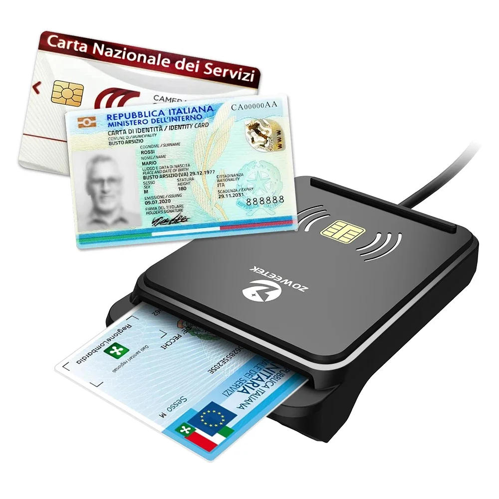 Zoweetek RFID NFC CIE ID 스마트 카드 리더기, 비접촉 및 접촉 칩 카드, DNI CRS CNS, Windows Mac과 호환 가능 title=Zoweetek RFID NFC CIE ID 스마트 카드 리더기, 비접촉 및 접촉 칩 카드, DNI CRS CNS, Windows Mac과 호환 가능 