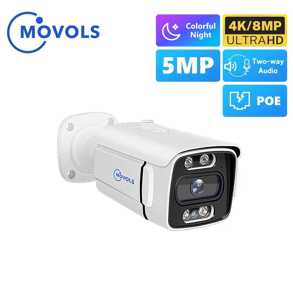 Movols POE 시스템용 비디오 감시 보안 카메라, 5MP, 4K title=Movols POE 시스템용 비디오 감시 보안 카메라, 5MP, 4K 