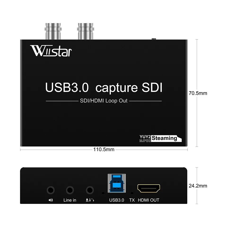 맥 윈도우용 비디오 캡처 카드, UVC USB3.0 HDMI SDI to USB 3.0 라이브 스트리밍 플레이트, SDI HDMI 루프, 1080p 60fps