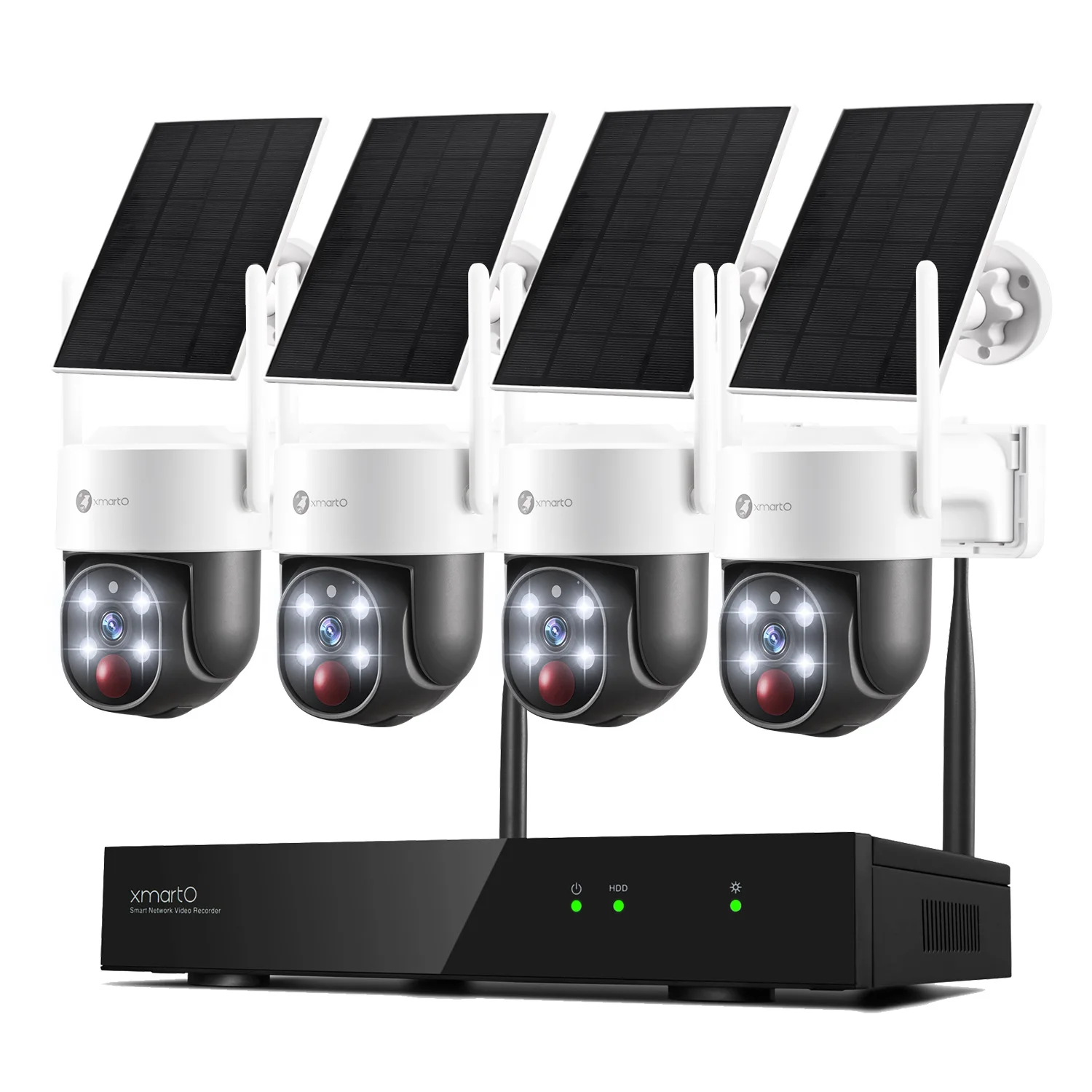 XMARTO 100% 무선 태양열 PTZ 홈 보안 카메라 시스템, 4 세트, 2K 4MP QHD CCTV 감시 키트 포함 와이파이 NVR, 4K, 10CH title=XMARTO 100% 무선 태양열 PTZ 홈 보안 카메라 시스템, 4 세트, 2K 4MP QHD CCTV 감시 키트 포함 와이파이 NVR, 4K, 10CH