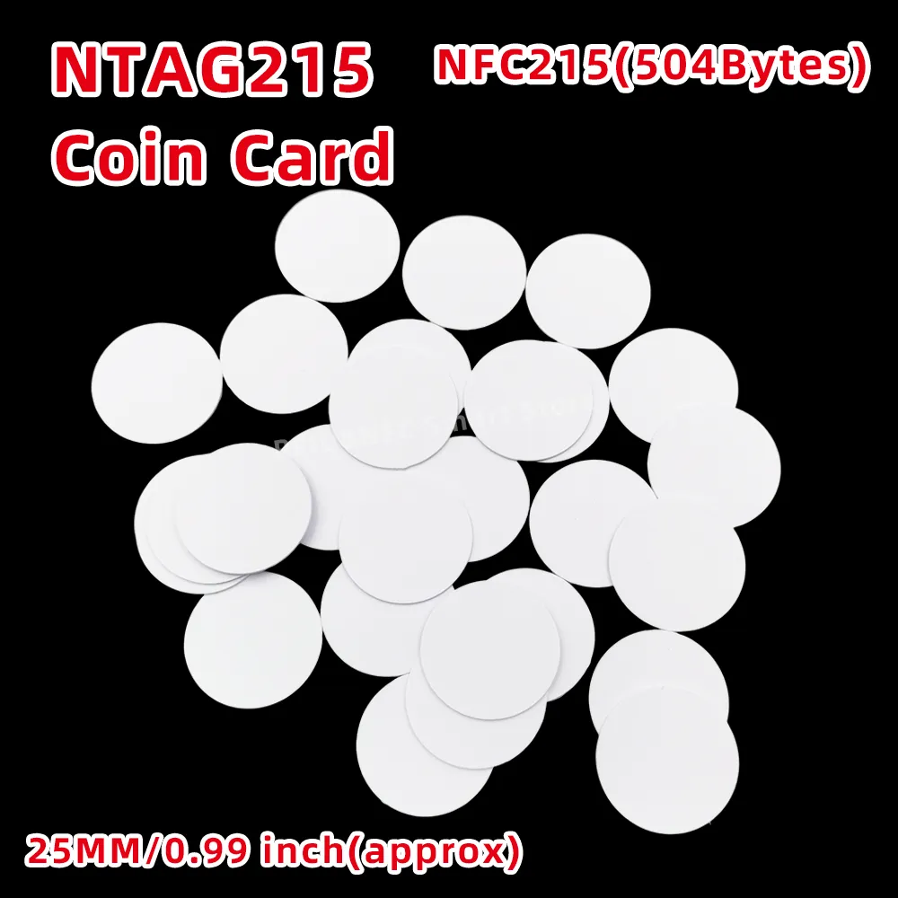 NFC 215 코인 카드, Ntg215 코인 태그, 13.56MHz 14443A RFID NFC 태그, 504 바이트 NFC 개인 자동화 NFC 215 카드, 10 개, 50 개, 100 개 title=NFC 215 코인 카드, Ntg215 코인 태그, 13.56MHz 14443A RFID NFC 태그, 504 바이트 NFC 개인 자동화 NFC 215 카드, 10 개, 50 개, 100 개 