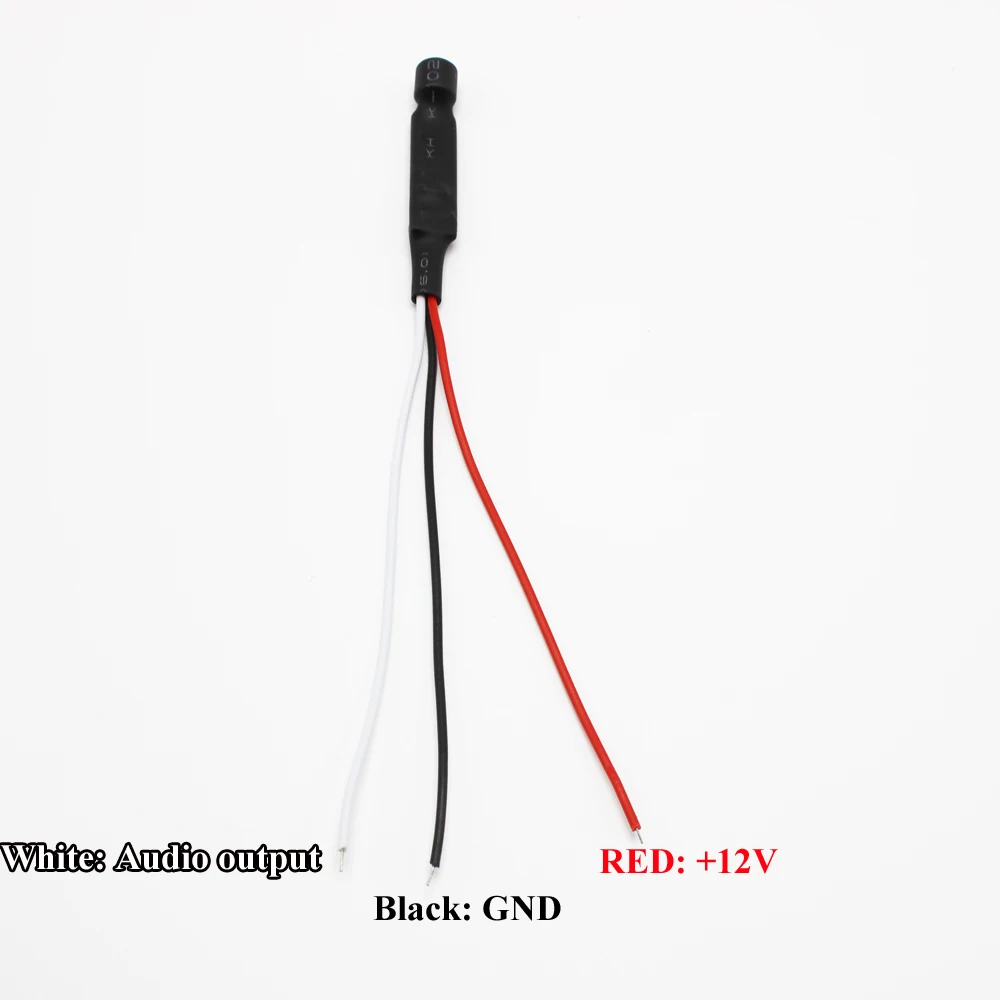 미니 FPV 마이크 카메라 DVR 시스템용 공중 오디오 신호 수집, CCTV, 매우 민감한 마이크, 음성 픽업, 6-12VDC