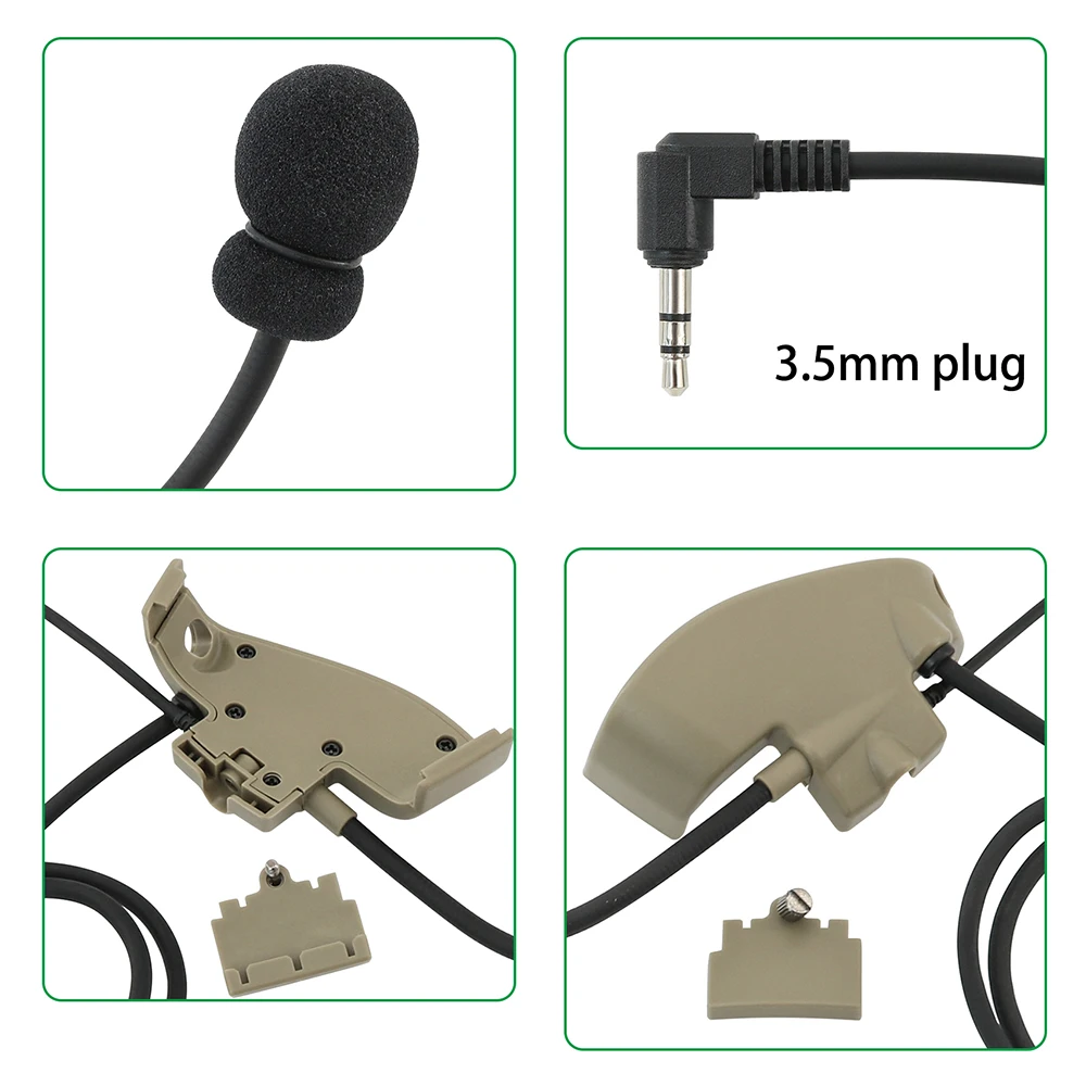 하워드 라이트 임팩트 스포츠용 마이크 및 PTT 전자 귀마개, 에어소프트 사격 사냥 전술 헤드셋