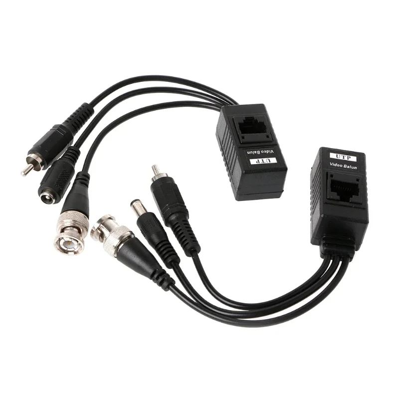 BNC To RJ45 Passive Video Power + Audio Balun Transceiver For CCTV Camera title=BNC To RJ45 Passive Video Power + Audio Balun Transceiver For CCTV Camera 