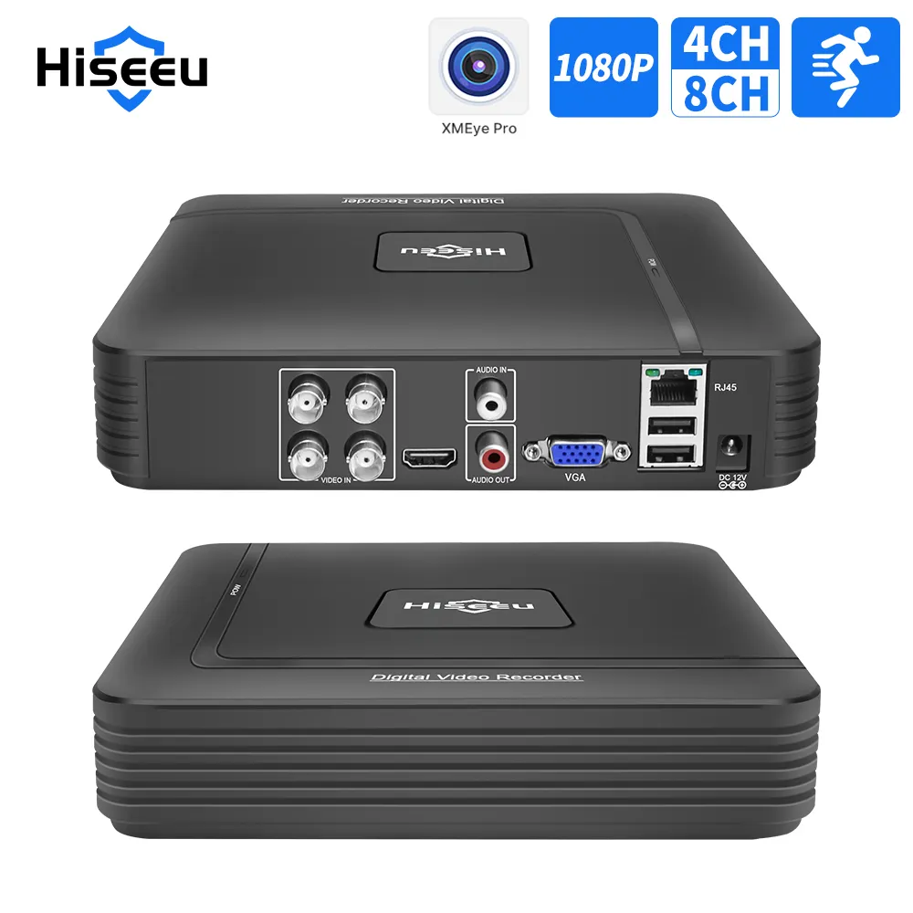 Hiseeu-8CH/4CH DVR 레코더, AHD CCTV 디지털 비디오 감시 카메라 시스템, Xmeye DVR Onvif, 1080P 아날로그 보안 카메라 title=Hiseeu-8CH/4CH DVR 레코더, AHD CCTV 디지털 비디오 감시 카메라 시스템, Xmeye DVR Onvif, 1080P 아날로그 보안 카메라 