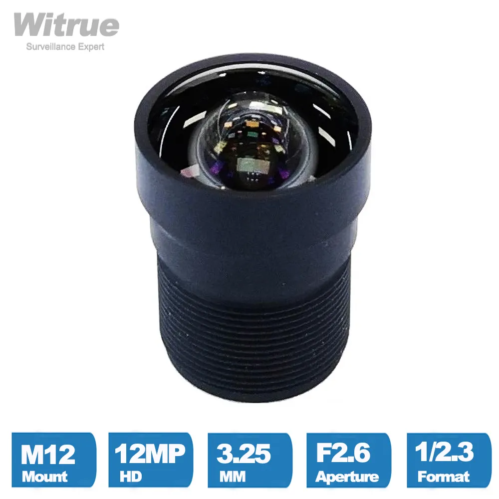 Witrue 왜곡 없는 렌즈, 액션 스포츠 카메라용, 650nm IR 필터, 12MP 3.25mm M12 마운트, 1/2 인치 F2.6 title=Witrue 왜곡 없는 렌즈, 액션 스포츠 카메라용, 650nm IR 필터, 12MP 3.25mm M12 마운트, 1/2 인치 F2.6 