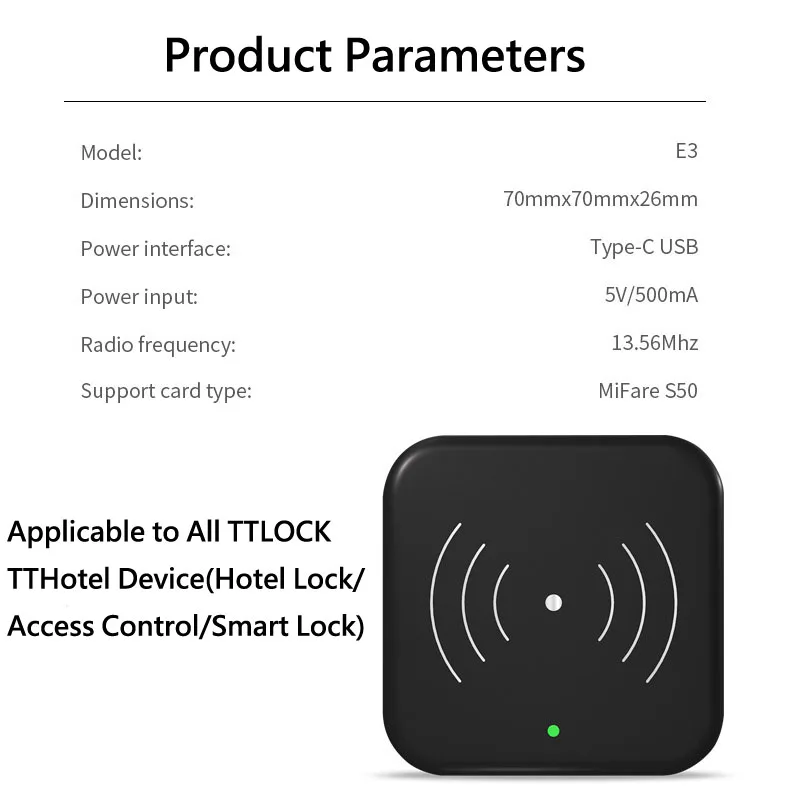 TTLOCK 스마트 카드 인코더, NFC 13.56M M1 IC 카드 리더기, RFID 칩 스캐너, TT 호텔 TT 렌트 시스템 소프트웨어 호텔 아파트용