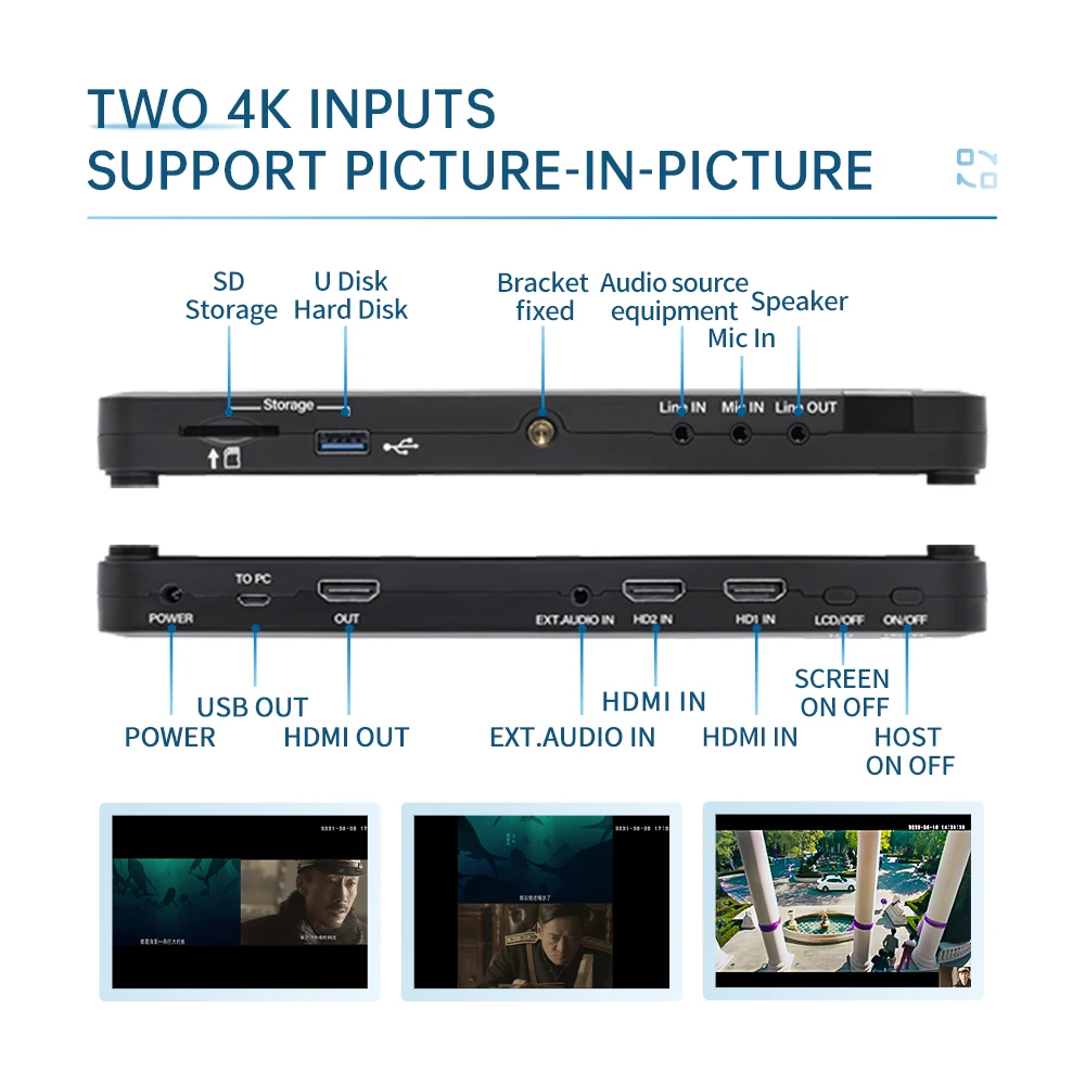 TV 모니터에서 독립형 SD 플래시 USB 드라이브, RCA S비디오 DVI HDMI VGA YPbPr 1080p PS5 비디오 녹음기, 4k 캡처 장치 박스 카드