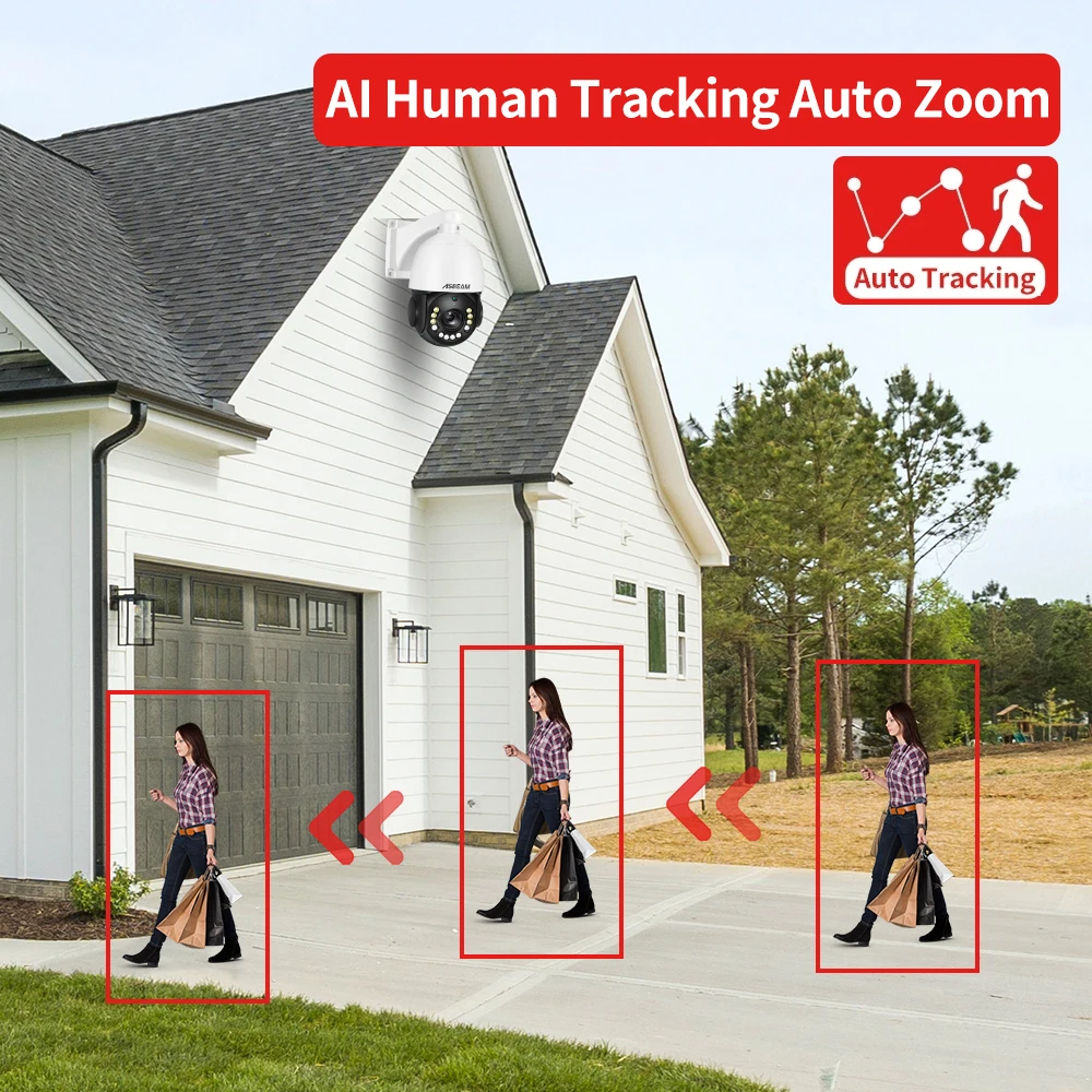 CCTV 카메라 PTZ  8MP 4K 오디오 비디오 감시 Hikvision 호환 RSTP IP 20X 광학 줌 POE