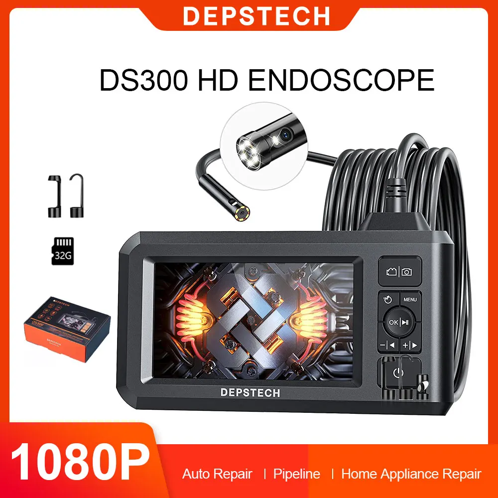 DEPSTECH 1080P 내시경 7.9mm 듀얼 렌즈, 5.5mm 싱글 렌즈, 4.3 인치 스크린 검사 카메라, 하드 케이블 IP67 차량용 내시경 title=DEPSTECH 1080P 내시경 7.9mm 듀얼 렌즈, 5.5mm 싱글 렌즈, 4.3 인치 스크린 검사 카메라, 하드 케이블 IP67 차량용 내시경 