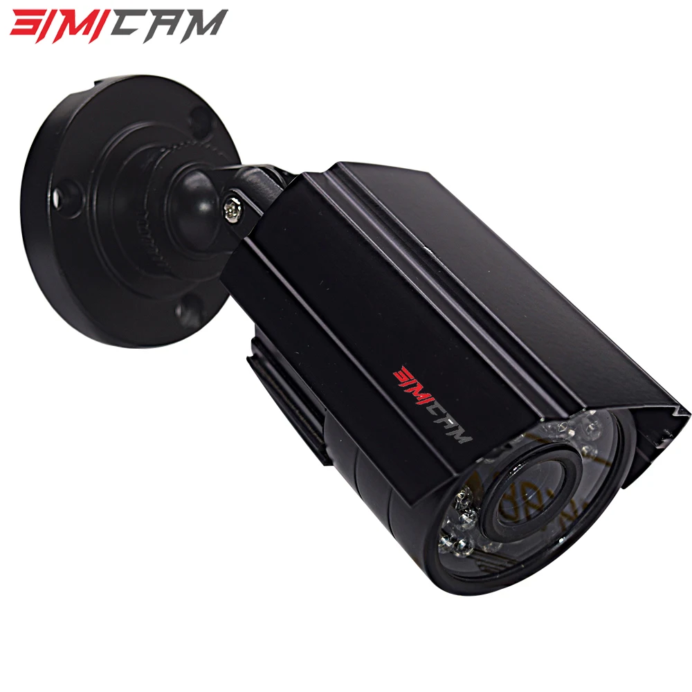 SIMICA1080P AHD 보안 카메라 2PCS2MP/5MP 총알 키트 야외 비바람에 견디는 하우징 66ft 슈퍼 나이트 비전 IR CCTV 비디오 카메라