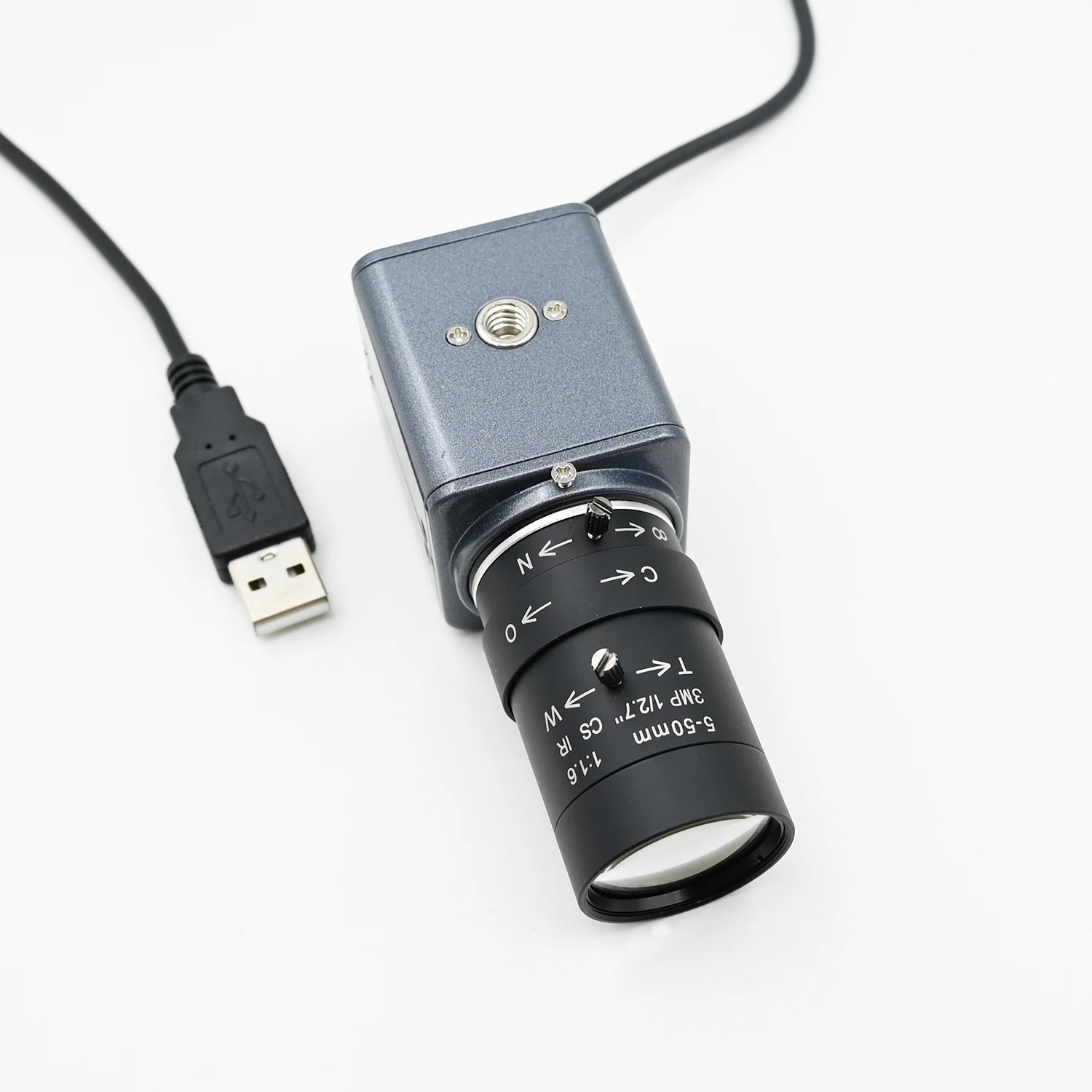 OV9281 글로벌 셔터, 120fps USB 카메라, 720p 흑백, 고속 미니 박스 웹캠, 5-50mm 2.8-12mm 가변 초점 렌즈, 1280x720