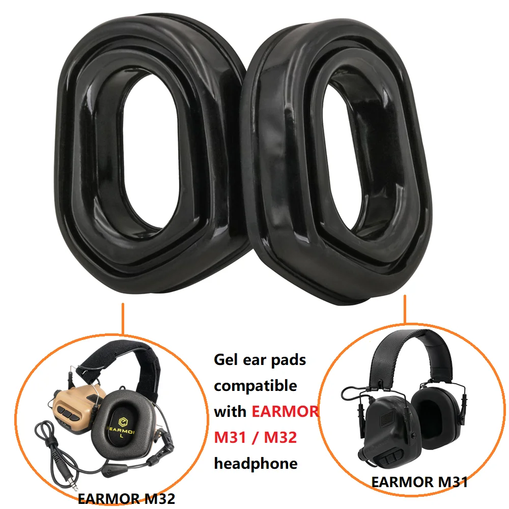 TCIHEADSET 전자 촬영 귀마개 전술 에어소프트 헤드폰 어댑터, 젤 이어 쿠션 EARMOR M31/ M32 전술 헤드셋