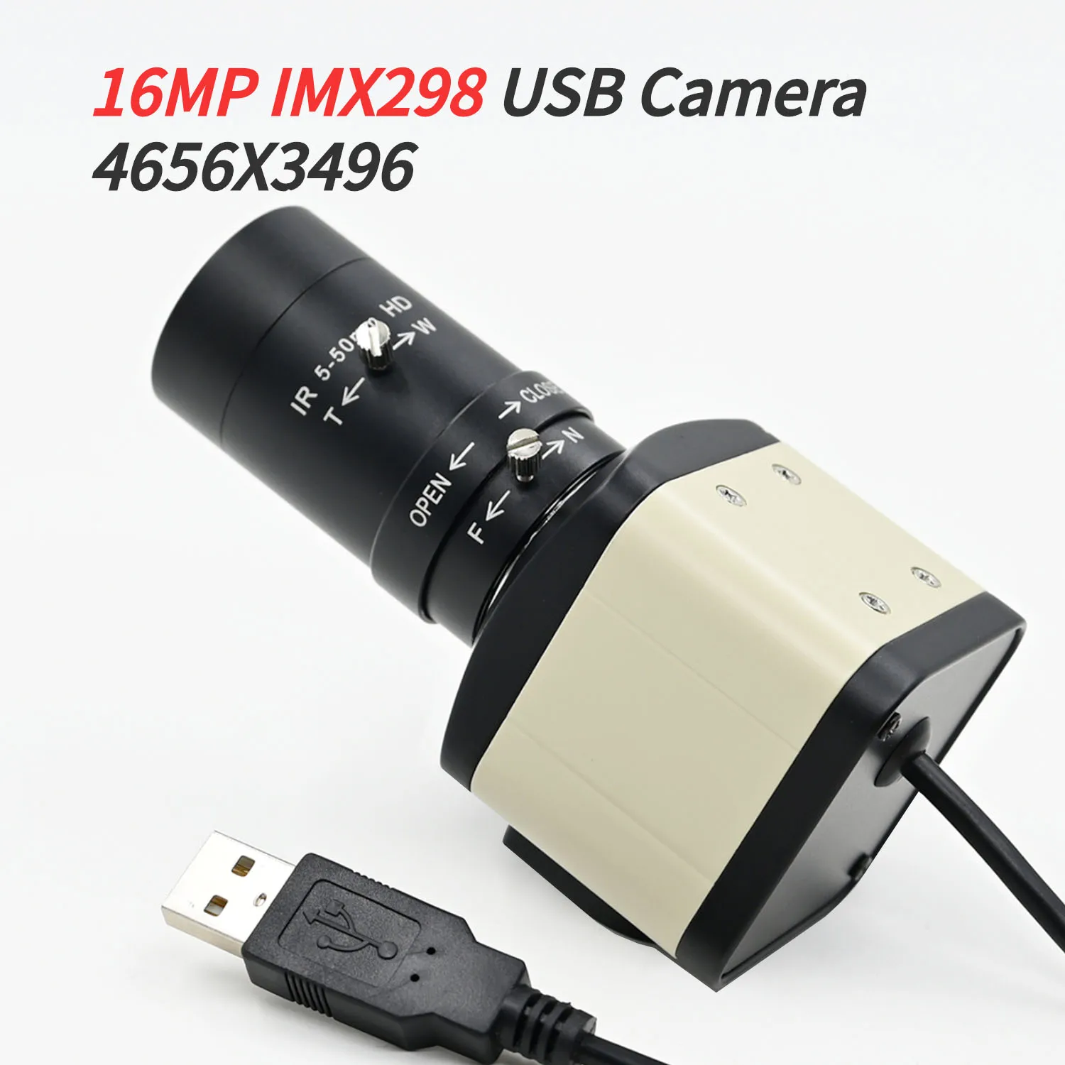 HD 16MP USB 카메라, 5-50mm 2.8-12mm 가변 초점 CS 렌즈, IMX298 4656X3496 10fps, 이미지 인식, 하이 샷 문서 스캔 title=HD 16MP USB 카메라, 5-50mm 2.8-12mm 가변 초점 CS 렌즈, IMX298 4656X3496 10fps, 이미지 인식, 하이 샷 문서 스캔 