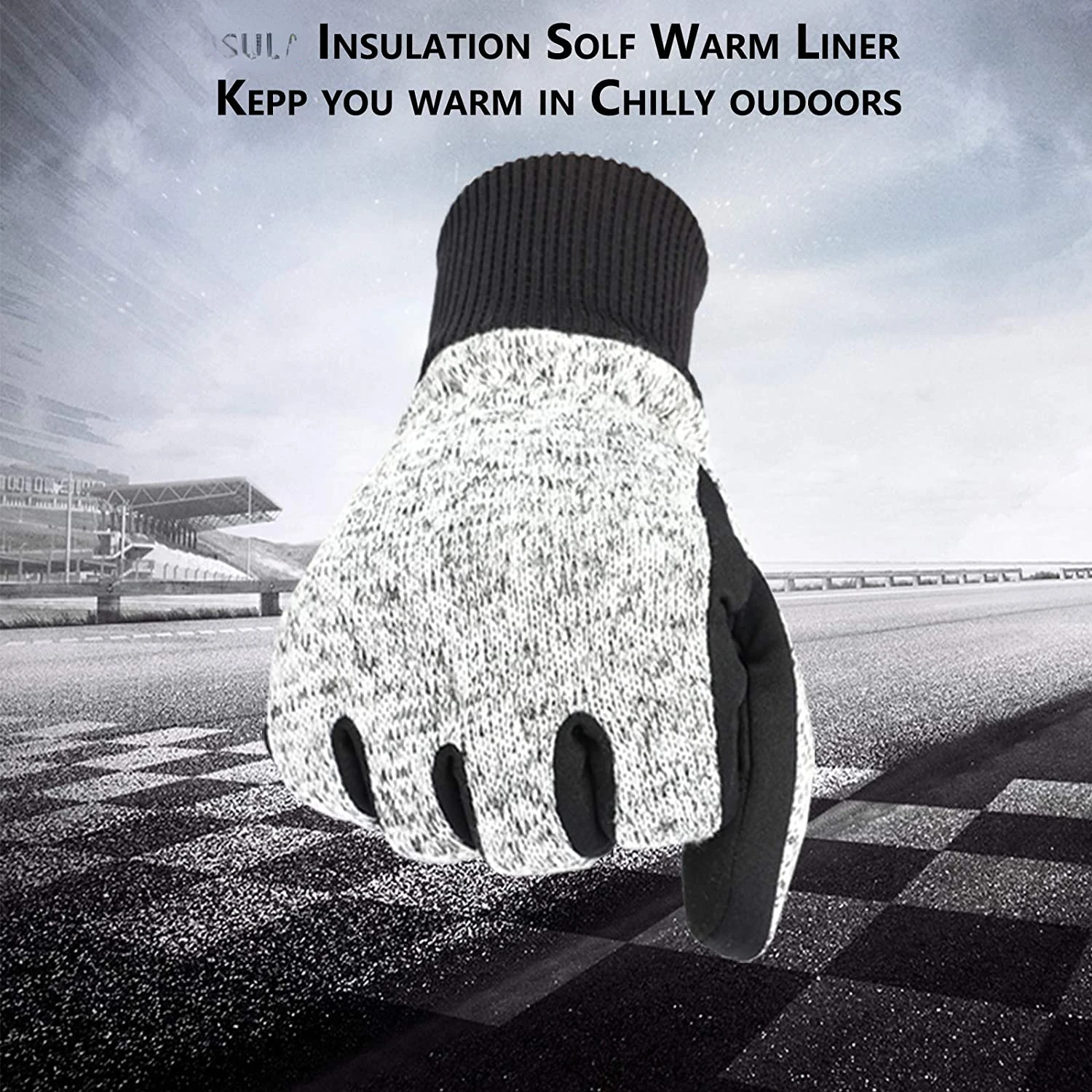 남녀공용 겨울 장갑, Thinsulate 보온 장갑, 추운 날씨, 따뜻한 러닝 장갑, 터치스크린 자전거 장갑,-20 ℉