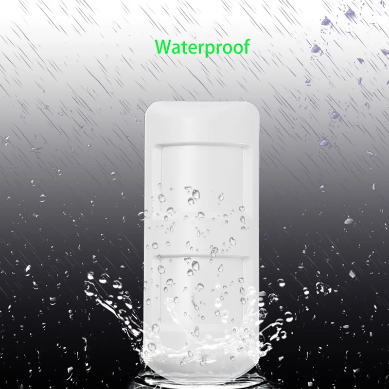 방수 3 테크 유선 야외 알람 모션 센서 감지기, 애완 동물 친화적 PIR, 안티 마스크 포함 홈 알람 시스템용, 2PIR + MW