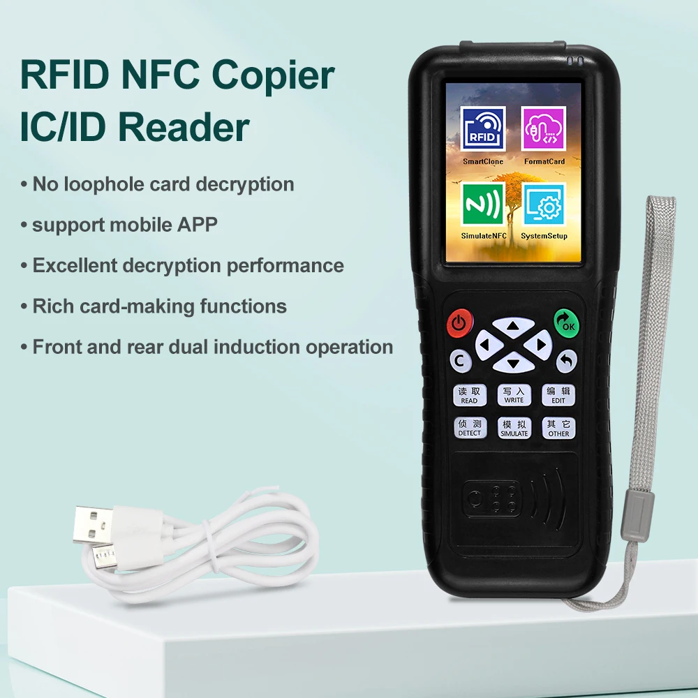 YiToo 2023 RFID 리더 라이터, 키 카드 프로그래머 디코더, 복사기 NFC 복사기, 무료 소프트웨어 모바일 앱 디코딩, 새 버전