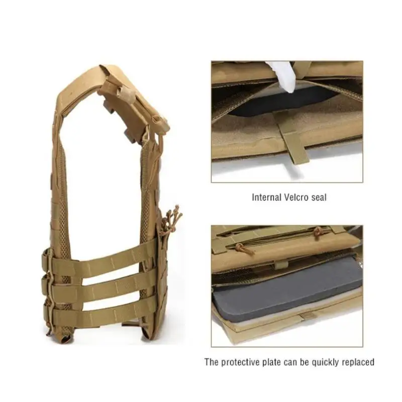 600D 사냥 전술 조끼 군사 Molle 플레이트 캐리어 매거진 Airsoft Paintball CS 야외 보호 경량 조끼