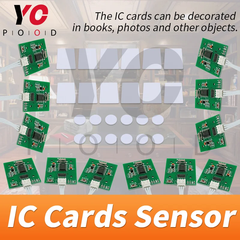 방 탈출 모험가 게임 소품 RFID 센서 소품, RFID 센서 위에 IC 카드 4 장 넣기, Maglock 열기