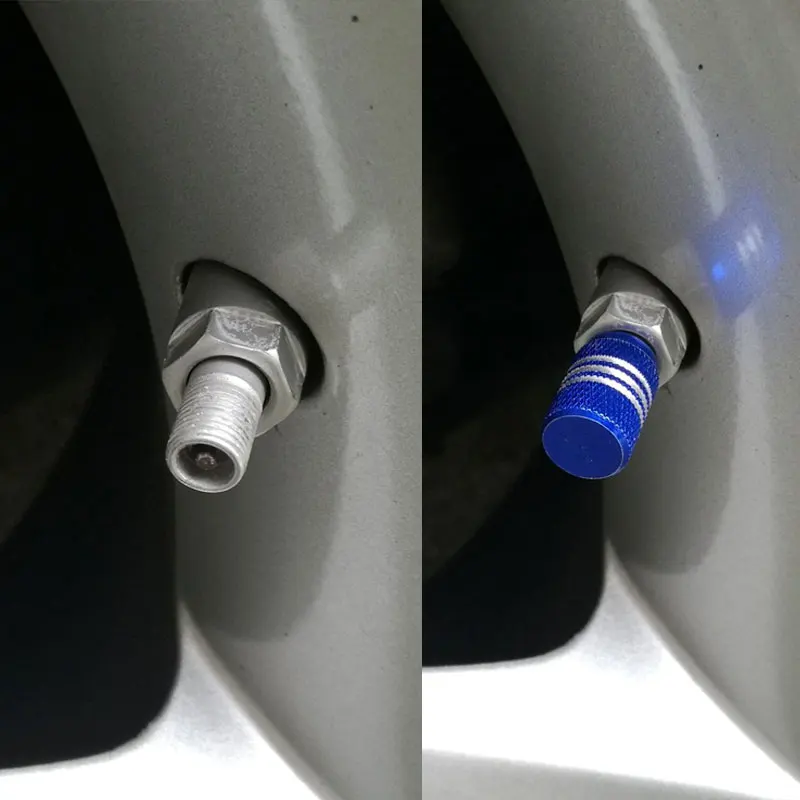 4 개/몫 타이어 스템 밸브 캡 알루미늄 자동차 방진 캡 타이어 휠 스템 에어 밸브 캡