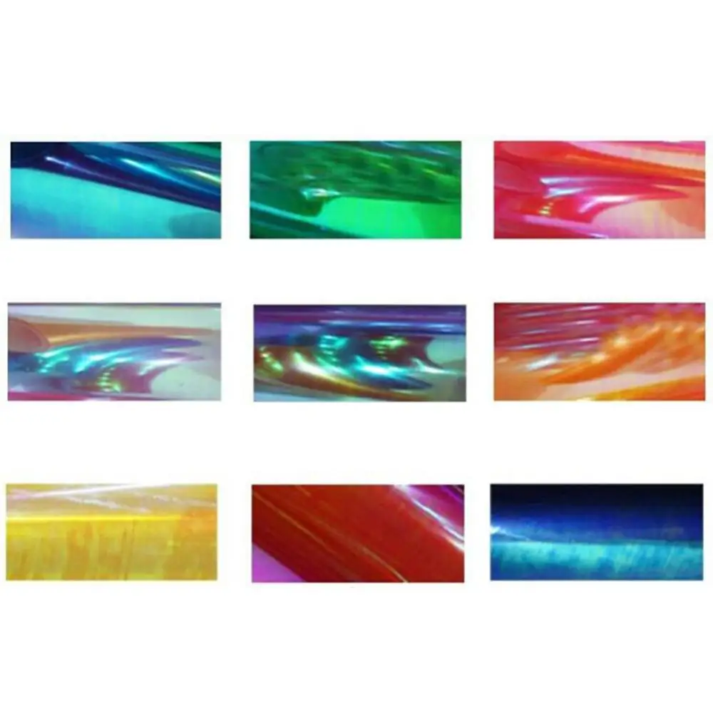 반짝이는 카멜레온 자동차 스타일링 헤드라이트 미등, 반투명 필름 조명, 턴 체인지 컬러, 자동차 필름 스티커