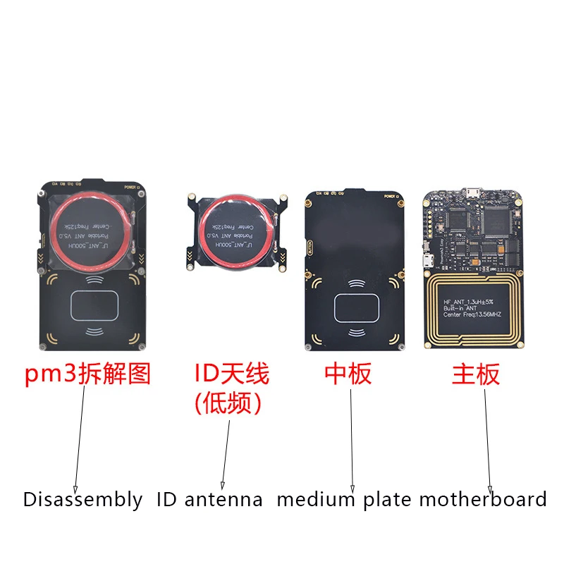 Proxmark3 RFID 카드 리더 라이터 IC ID 키 NFC 5.0 스마트 칩 복사기 프로그래머 키트, UID S50 디코딩 복사기, 125KHz, 13.56MHz