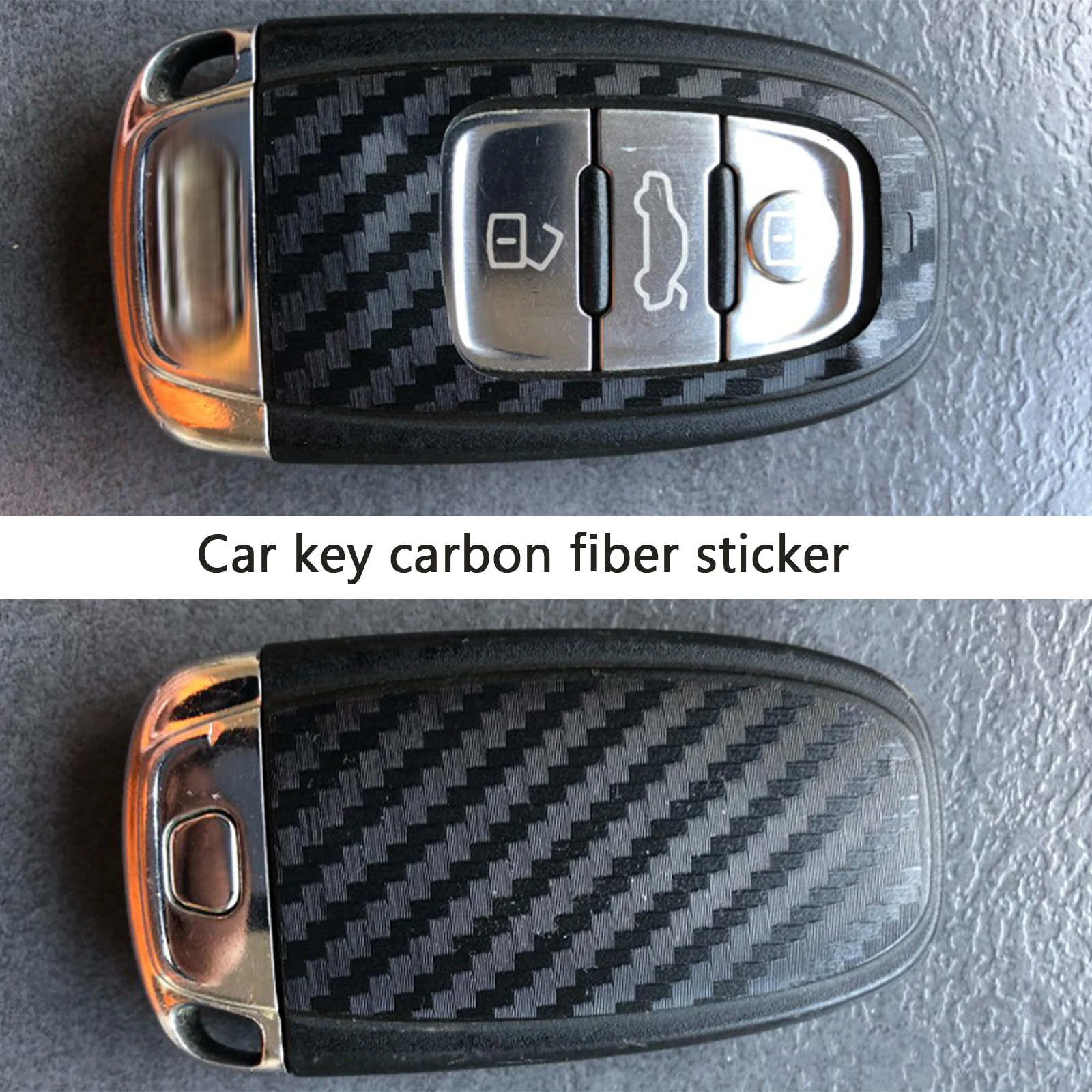 탄소 섬유 자동차 키 보호 스티커, 스마트 키 수리 액세서리 아우디 A4 A6 RS4 A5 A7 A8 S5 RS5 Q5 S5 S6
