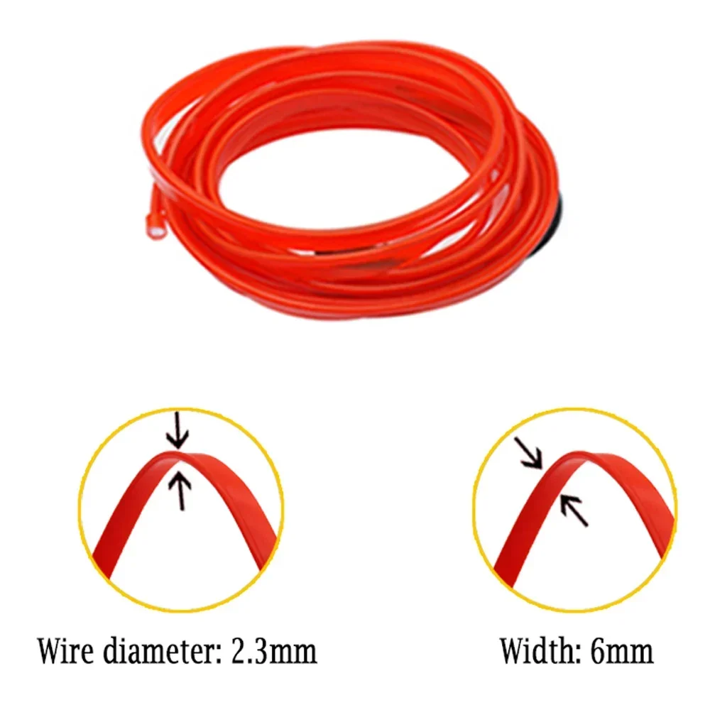 자동차 인테리어 조명 LED 스트립, 자동 장식 와이어 로프 튜브 라인, 유연한 네온 조명, USB 드라이브 분위기, 1m, 2m, 3m, 5m