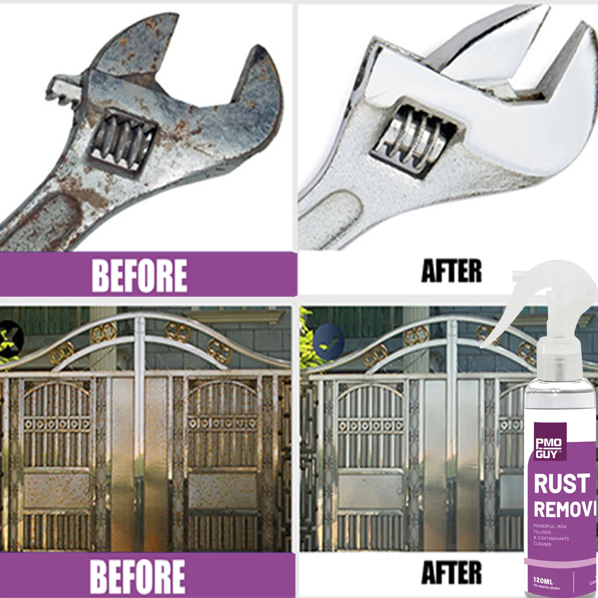 2023 녹 얼룩 제거제, 강력한 효과 다리미, 스테인리스 스틸 연마제, 자동차 오토바이 수도꼭지, 욕실 문짝 허브